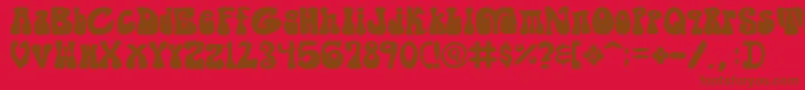 ShagadelicBold Font – Brown Fonts on Red Background