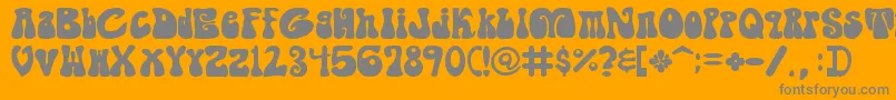 ShagadelicBold Font – Gray Fonts on Orange Background