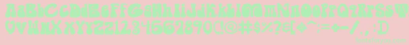 ShagadelicBold Font – Green Fonts on Pink Background