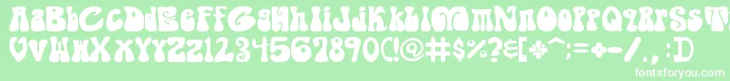 ShagadelicBold Font – White Fonts on Green Background