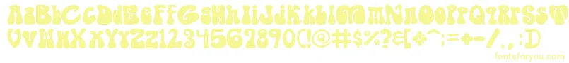 ShagadelicBold Font – Yellow Fonts on White Background