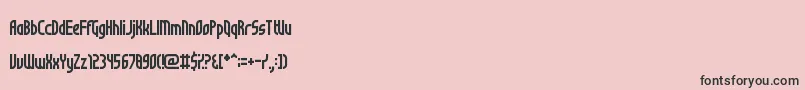 NotSureIfWeirdOrJustRegular-fontti – mustat fontit vaaleanpunaisella taustalla
