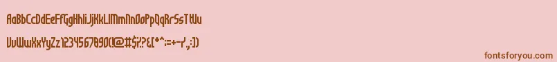 Czcionka NotSureIfWeirdOrJustRegular – brązowe czcionki na różowym tle