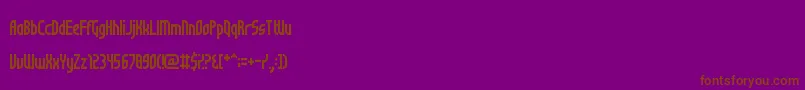 Шрифт NotSureIfWeirdOrJustRegular – коричневые шрифты на фиолетовом фоне