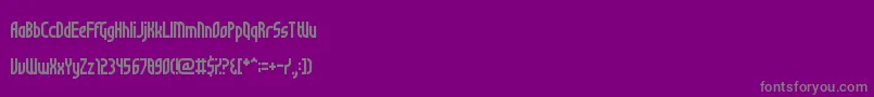 Fonte NotSureIfWeirdOrJustRegular – fontes cinzas em um fundo violeta