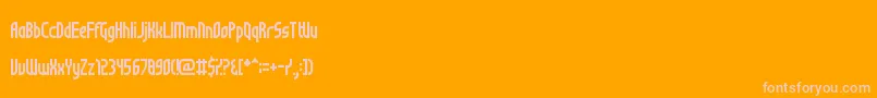 NotSureIfWeirdOrJustRegular-Schriftart – Rosa Schriften auf orangefarbenem Hintergrund