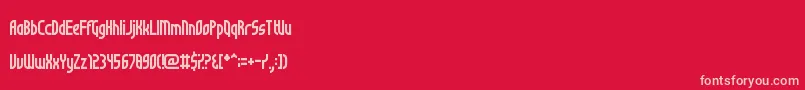 NotSureIfWeirdOrJustRegular-fontti – vaaleanpunaiset fontit punaisella taustalla