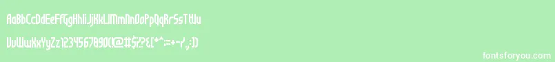 フォントNotSureIfWeirdOrJustRegular – 緑の背景に白い文字