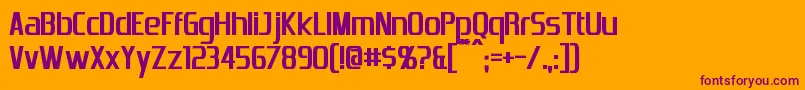 EmotionEngineBold Font – Purple Fonts on Orange Background