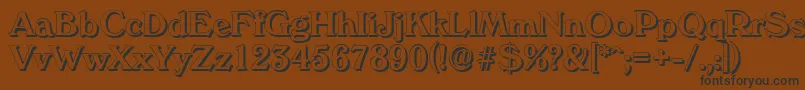 VeronashadowMediumRegular Font – Black Fonts on Brown Background