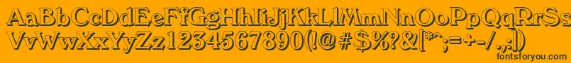 VeronashadowMediumRegular Font – Black Fonts on Orange Background
