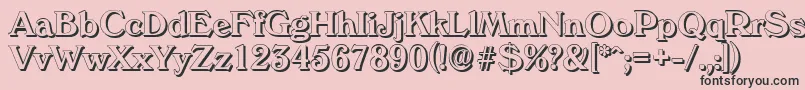 VeronashadowMediumRegular-fontti – mustat fontit vaaleanpunaisella taustalla