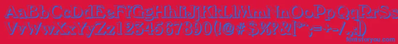 VeronashadowMediumRegular Font – Blue Fonts on Red Background