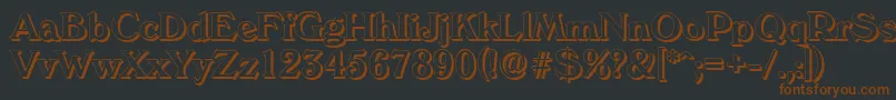 VeronashadowMediumRegular Font – Brown Fonts on Black Background