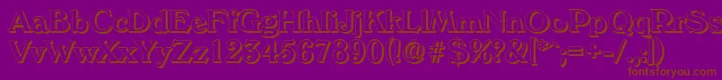 VeronashadowMediumRegular-Schriftart – Braune Schriften auf violettem Hintergrund