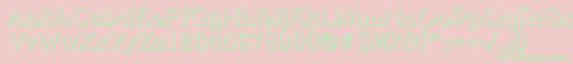 VeronashadowMediumRegular Font – Green Fonts on Pink Background