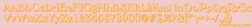 VeronashadowMediumRegular Font – Orange Fonts on Pink Background