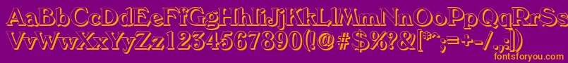 VeronashadowMediumRegular Font – Orange Fonts on Purple Background