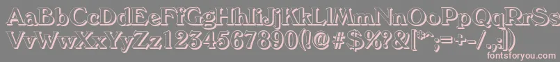 VeronashadowMediumRegular Font – Pink Fonts on Gray Background