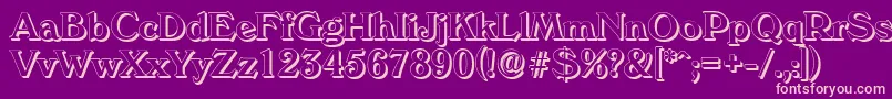VeronashadowMediumRegular Font – Pink Fonts on Purple Background
