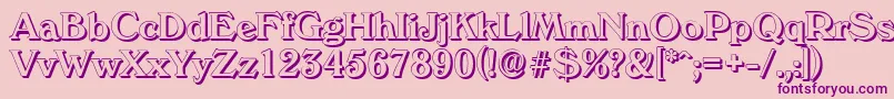 VeronashadowMediumRegular Font – Purple Fonts on Pink Background