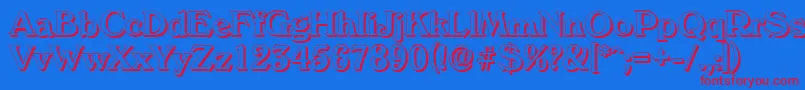 Police VeronashadowMediumRegular – polices rouges sur fond bleu