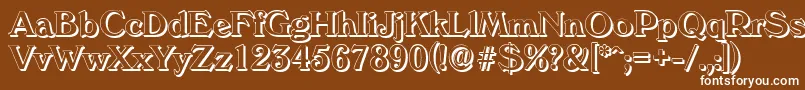 VeronashadowMediumRegular Font – White Fonts on Brown Background