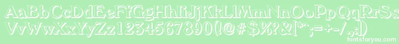 More about VeronashadowMediumRegular Font VeronashadowMediumRegular Font – White Fonts on Green Background