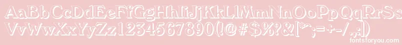 VeronashadowMediumRegular Font – White Fonts on Pink Background