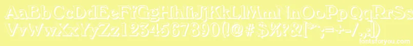 VeronashadowMediumRegular Font – White Fonts on Yellow Background