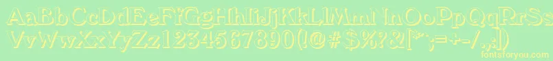 More about VeronashadowMediumRegular Font VeronashadowMediumRegular Font – Yellow Fonts on Green Background