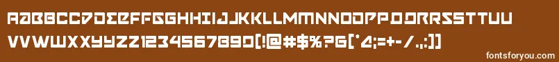 フォントNavycadetcond – 茶色の背景に白い文字
