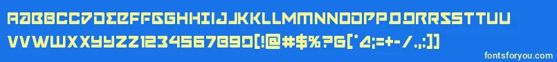 Navycadetcond Font – Yellow Fonts on Blue Background