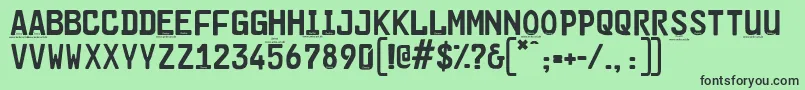 Cargoplaindemo Font – Black Fonts on Green Background