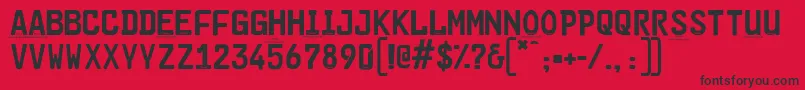 Cargoplaindemo Font – Black Fonts on Red Background