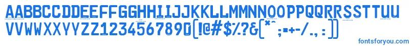 Cargoplaindemo-Schriftart – Blaue Schriften