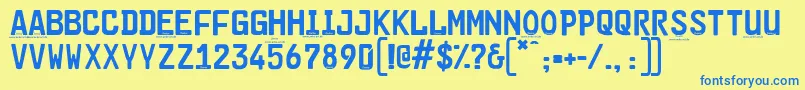 Cargoplaindemo Font – Blue Fonts on Yellow Background