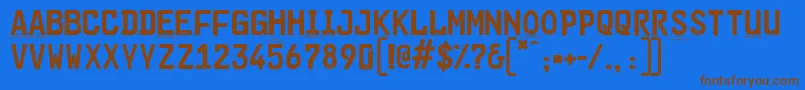 Cargoplaindemo Font – Brown Fonts on Blue Background