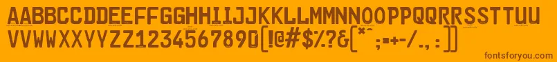 Шрифт Cargoplaindemo – коричневые шрифты на оранжевом фоне
