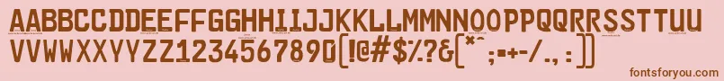 Cargoplaindemo Font – Brown Fonts on Pink Background