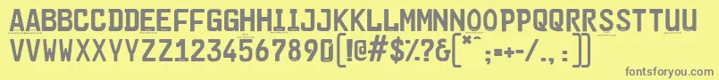 Cargoplaindemo Font – Gray Fonts on Yellow Background