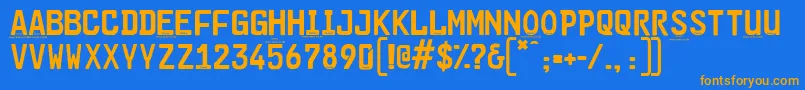 Cargoplaindemo Font – Orange Fonts on Blue Background