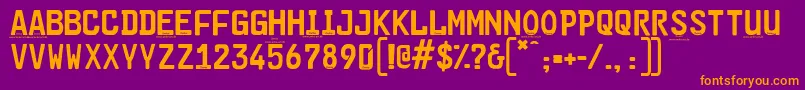 Cargoplaindemo Font – Orange Fonts on Purple Background