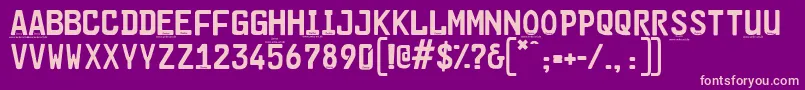 Cargoplaindemo Font – Pink Fonts on Purple Background