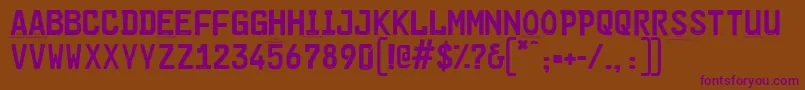 Cargoplaindemo Font – Purple Fonts on Brown Background