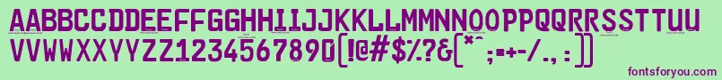 Cargoplaindemo Font – Purple Fonts on Green Background