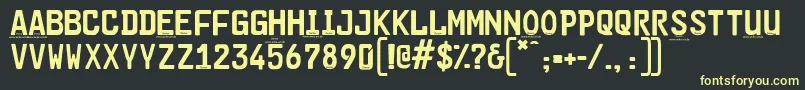 Cargoplaindemo Font – Yellow Fonts on Black Background