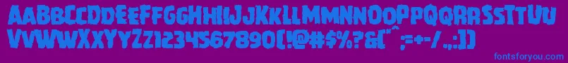 Howlinmadmangle Font – Blue Fonts on Purple Background