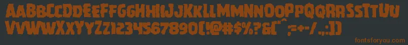 Howlinmadmangle Font – Brown Fonts on Black Background