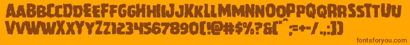 Howlinmadmangle Font – Brown Fonts on Orange Background